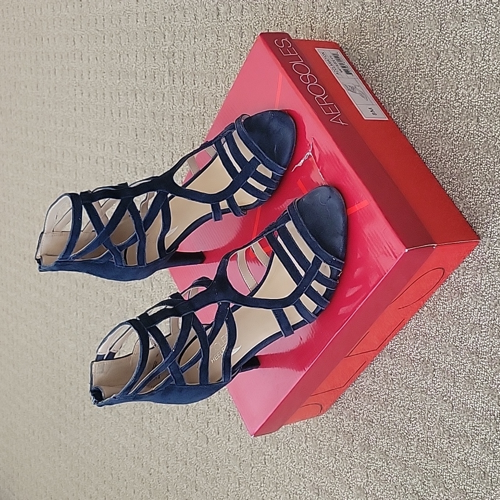 Aerosols Acclamation Heels, Navy Suede, Sz: 8M